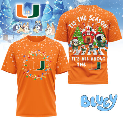 Miami Hurricanes | Premium NCAA Tis The Season Christmas T-shirt