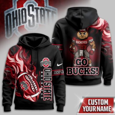 Ohio State Buckeyes | Premium NCAA Victory Flame Personalized Hoodie