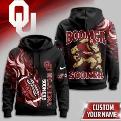 Oklahoma Sooners | Premium NCAA Victory Flame Personalized Hoodie