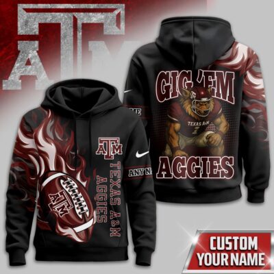 Texas A&M Aggies | Premium NCAA Victory Flame Personalized Hoodie