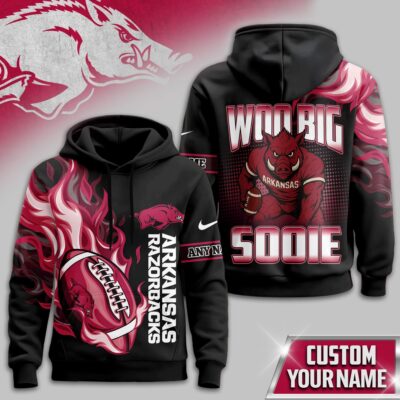 Arkansas Razorbacks | Premium NCAA Victory Flame Personalized Hoodie
