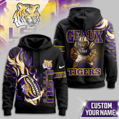 LSU Tigers | Premium NCAA Victory Flame Personalized Hoodie