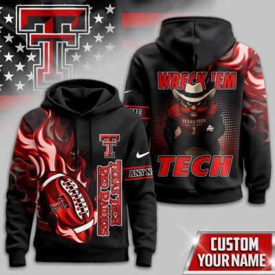Texas Tech Red Raiders | Premium NCAA Victory Flame Personalized Hoodie