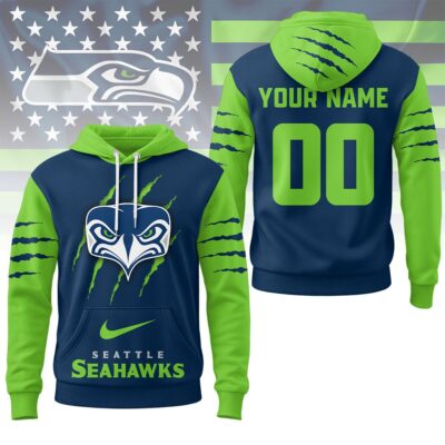 Seattle Seahawks | Premium NFL Fan Pride Claw Hoodie - 4XL