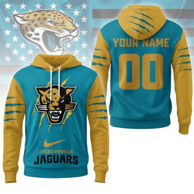 Jacksonville Jaguars | Premium NFL Fan Pride Claw Hoodie - 2XL