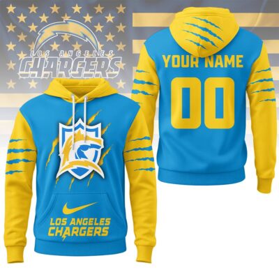 Los Angeles Chargers | Premium NFL Fan Pride Claw Hoodie - 2XL