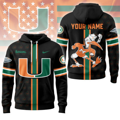Miami Hurricanes | Premium NCAA Custom Pride Nation Hoodie - L