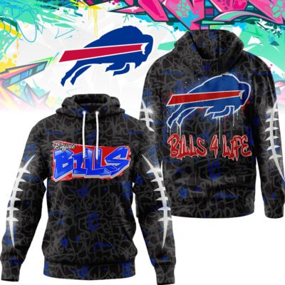 Buffalo Bills | Premium NFL Special Graffiti My Team 4 Life Hoodie