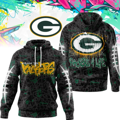 Green Bay Packers | Premium NFL Special Graffiti My Team 4 Life Hoodie