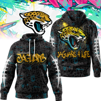 Jacksonville Jaguars | Premium NFL Special Graffiti My Team 4 Life Hoodie