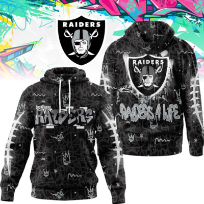 Las Vegas Raiders | Premium NFL Special Graffiti My Team 4 Life Hoodie