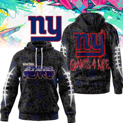 New York Giants | Premium NFL Special Graffiti My Team 4 Life Hoodie