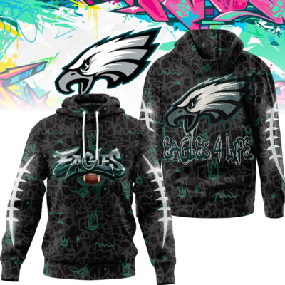 Philadelphia Eagles | Premium NFL Special Graffiti My Team 4 Life Hoodie