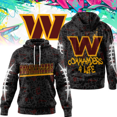Washington Commanders | Premium NFL Special Graffiti My Team 4 Life Hoodie