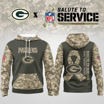 Green Bay Packers | Premium NFL Salute to Service Hoodie - Camo