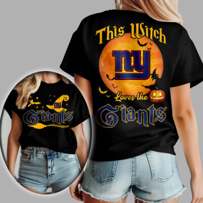 New York Giants | Premium NFL Halloween Witch Women Shirt