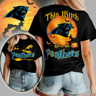 Carolina Panthers | Premium NFL Halloween Witch Women Shirt