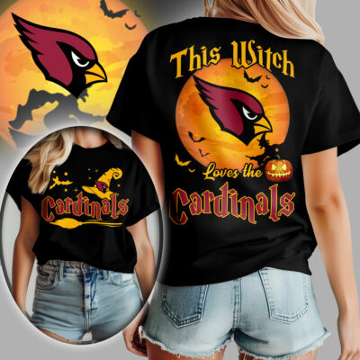 Arizona Cardinals | Premium NFL Halloween Witch Women Shirt