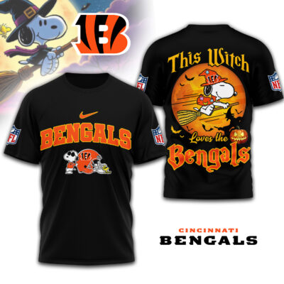 Cincinnati Bengals | Premium NFL Snoopy Witch Tshirt