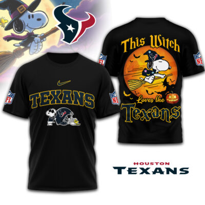 Houston Texans | Premium NFL Snoopy Witch Tshirt