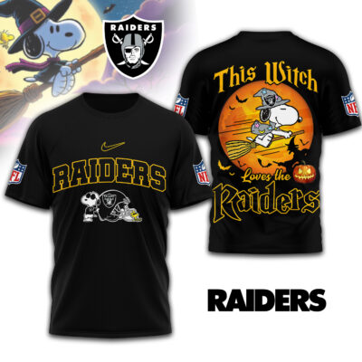 Las Vegas Raiders | Premium NFL Snoopy Witch Tshirt - M