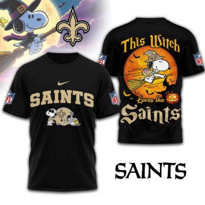 New Orleans Saints | Premium NFL Snoopy Witch Tshirt - XL
