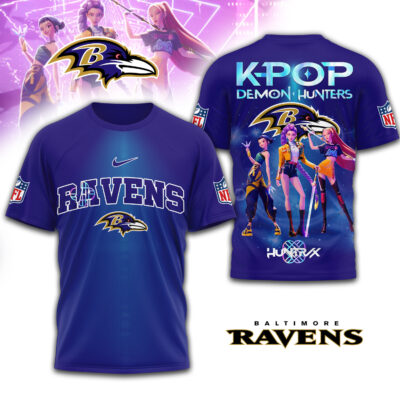 Baltimore Ravens | Premium NFL KPop Demon Hunters Tshirt - M