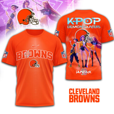 Cleveland Browns | Premium NFL KPop Demon Hunters Tshirt - XL