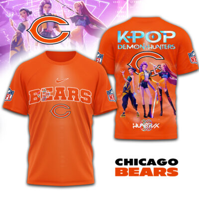 Chicago Bears | Premium NFL KPop Demon Hunters Tshirt - XL