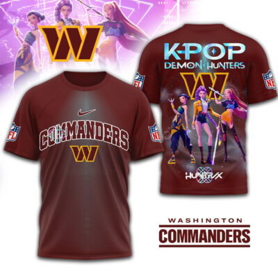 Washington Commanders | Premium NFL KPop Demon Hunters Tshirt - 2XL