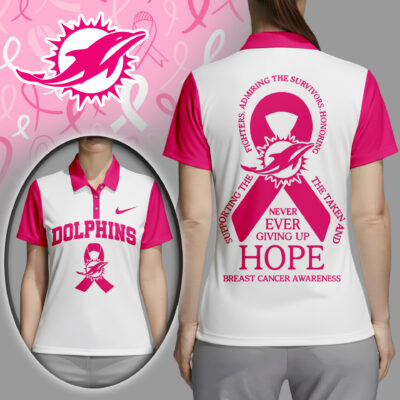 Miami Dolphins | Premium NFL Never Ever Giving Up Hope Women Polo Shirt - 3XL