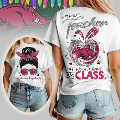 Arkansas Razorbacks | Premium NCAA Without Teacher Life Would Have No Class Tshirt