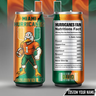 Miami Hurricanes | Premium NCAA Victory Pride Can Tumbler - 500ml