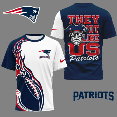 New England Patriots | Premium NFL They Not Like Us 3D Shirt