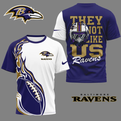 Baltimore Ravens | Premium NFL They Not Like Us 3D Shirt