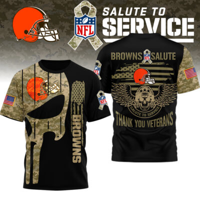 Cleveland Browns | Premium NFL Thank You Veterans 3D Shirt