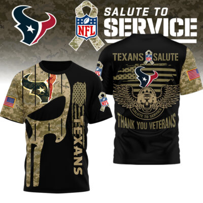 Houston Texans | Premium NFL Thank You Veterans 3D Shirt