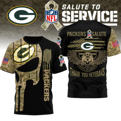 Green Bay Packers | Premium NFL Thank You Veterans 3D Shirt