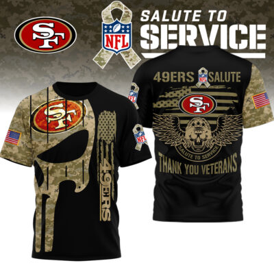 San Francisco 49ers | Premium NFL Thank You Veterans 3D Shirt