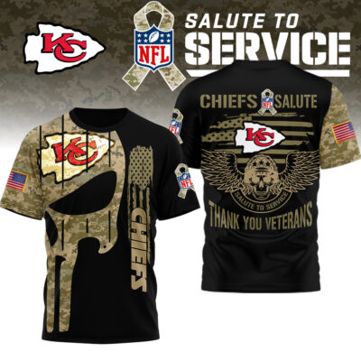 Kansas City Chiefs | Premium NFL Thank You Veterans 3D Shirt
