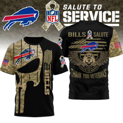 Buffalo Bills | Premium NFL Thank You Veterans 3D Shirt