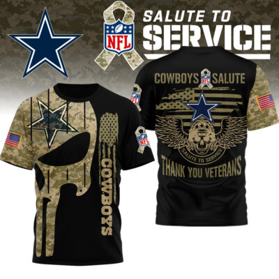 Dallas Cowboys | Premium NFL Thank You Veterans 3D Shirt