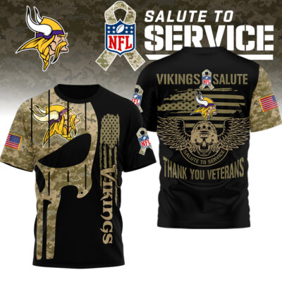 Minnesota Vikings | Premium NFL Thank You Veterans 3D Shirt