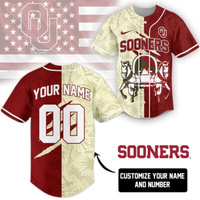 Oklahoma Sooners | Premium NCAA Special Split Colors Fan Jersey - 4XL