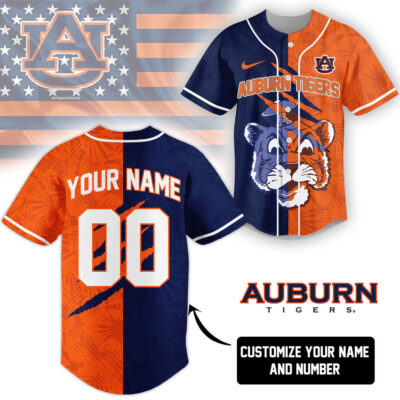 Auburn Tigers | Premium NCAA Special Split Colors Fan Jersey - XL