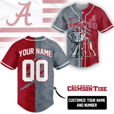 Alabama Crimson Tide | Premium NCAA Special Split Colors Fan Jersey - 4XL