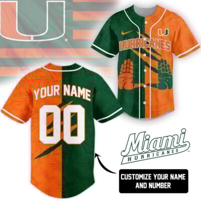 Miami Hurricanes | Premium NCAA Special Split Colors Fan Jersey - 4XL