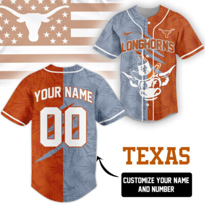Texas Longhorns | Premium NCAA Special Split Colors Fan Jersey - 6XL