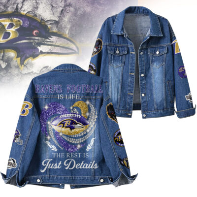 Baltimore Ravens | Premium NFL Football Is Life Denim Jacket