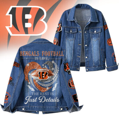 Cincinnati Bengals | Premium NFL Football Is Life Denim Jacket